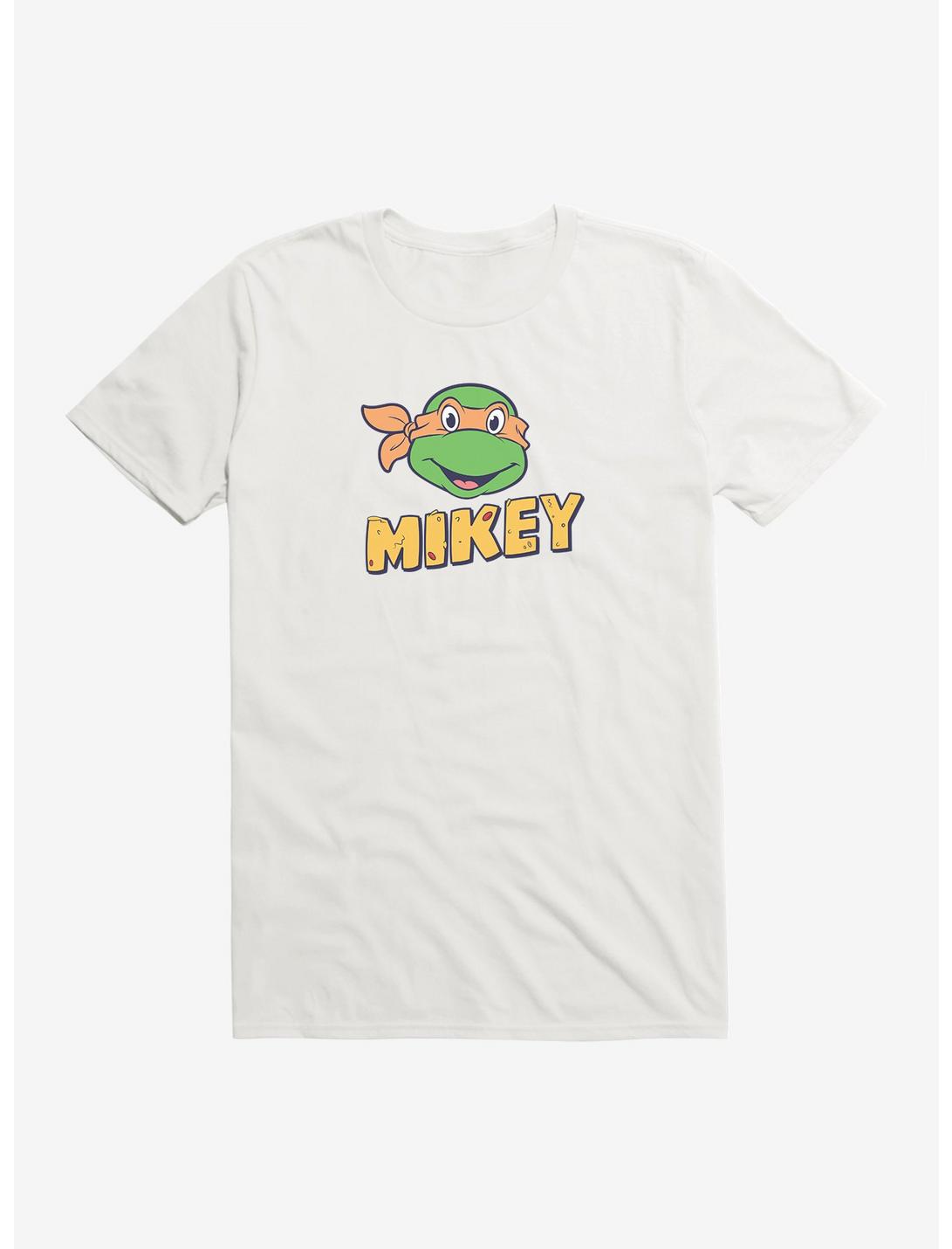 Teenage Mutant Ninja Turtles Mikey Face Pizza Name T-Shirt, WHITE, hi-res