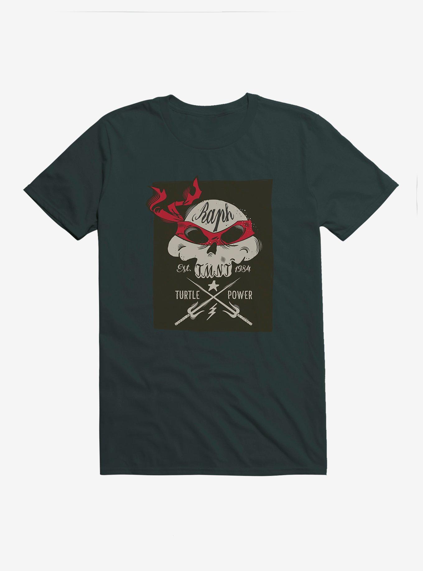 Teenage Mutant Ninja Turtles Raphael Bandana Skull And Weapons T-Shirt ...