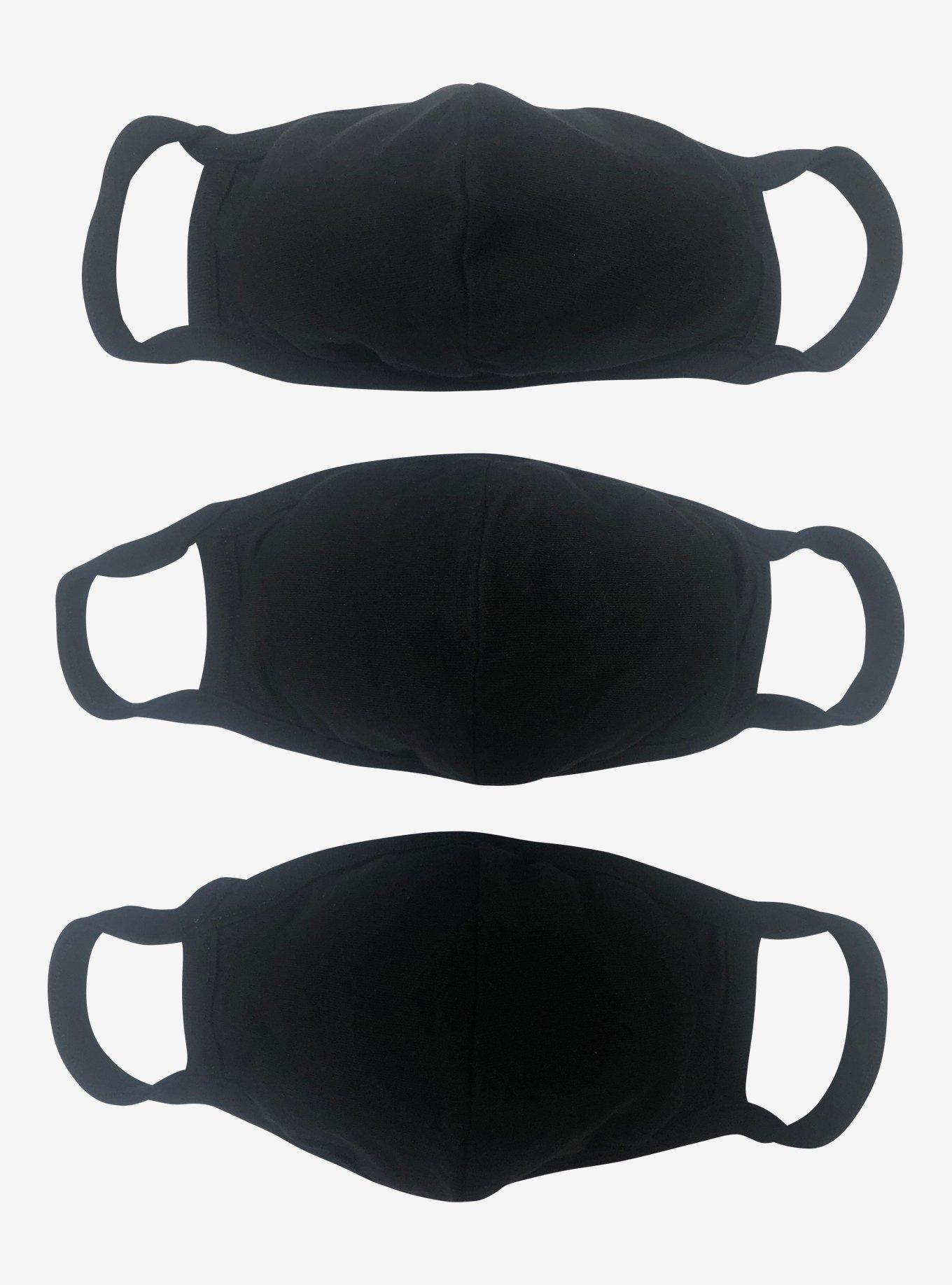 Black Soft & Comfortable Fashion Face Mask 3 Pack