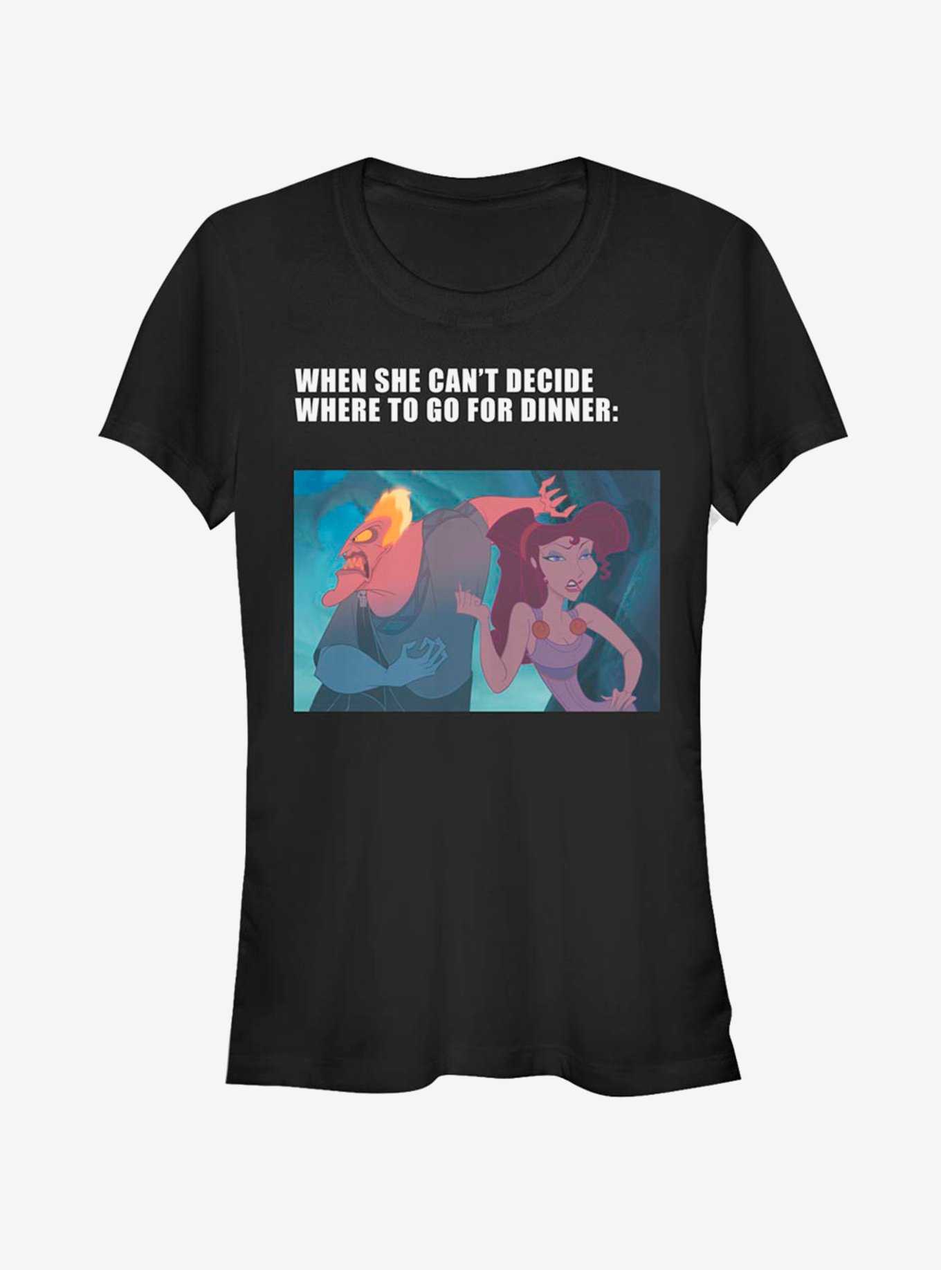 Disney Hercules Hades Dinner Meme Girls T-Shirt, , hi-res