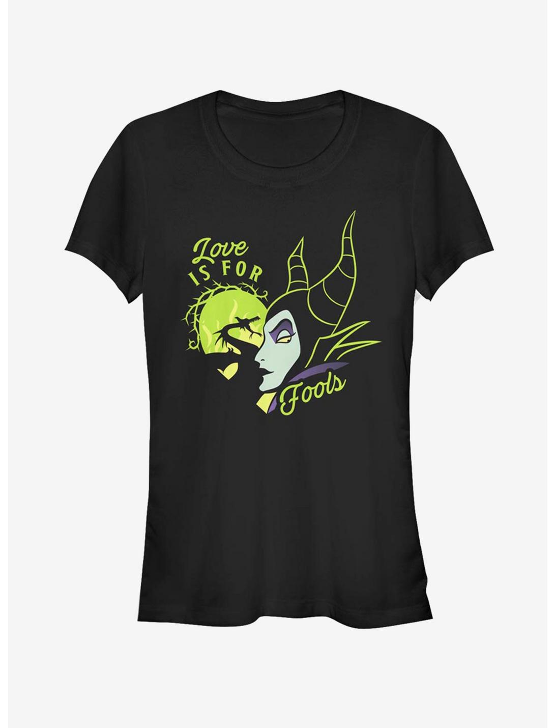 Disney Sleeping Beauty Maleficent Fools Love Girls T-Shirt, BLACK, hi-res