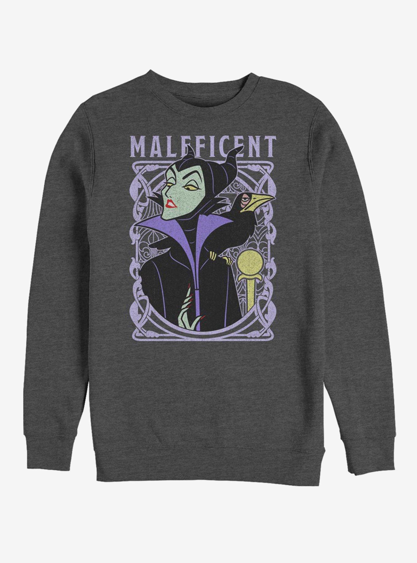 Disney Sleeping Beauty Maleficent Color Crew Sweatshirt, CHAR HTR, hi-res