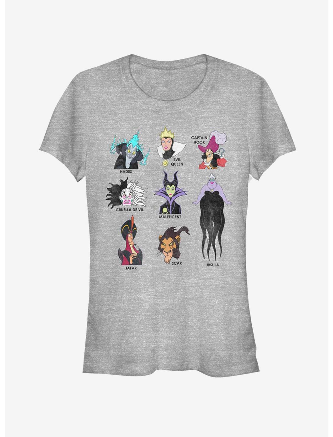 Disney Villains List Girls T-Shirt, ATH HTR, hi-res