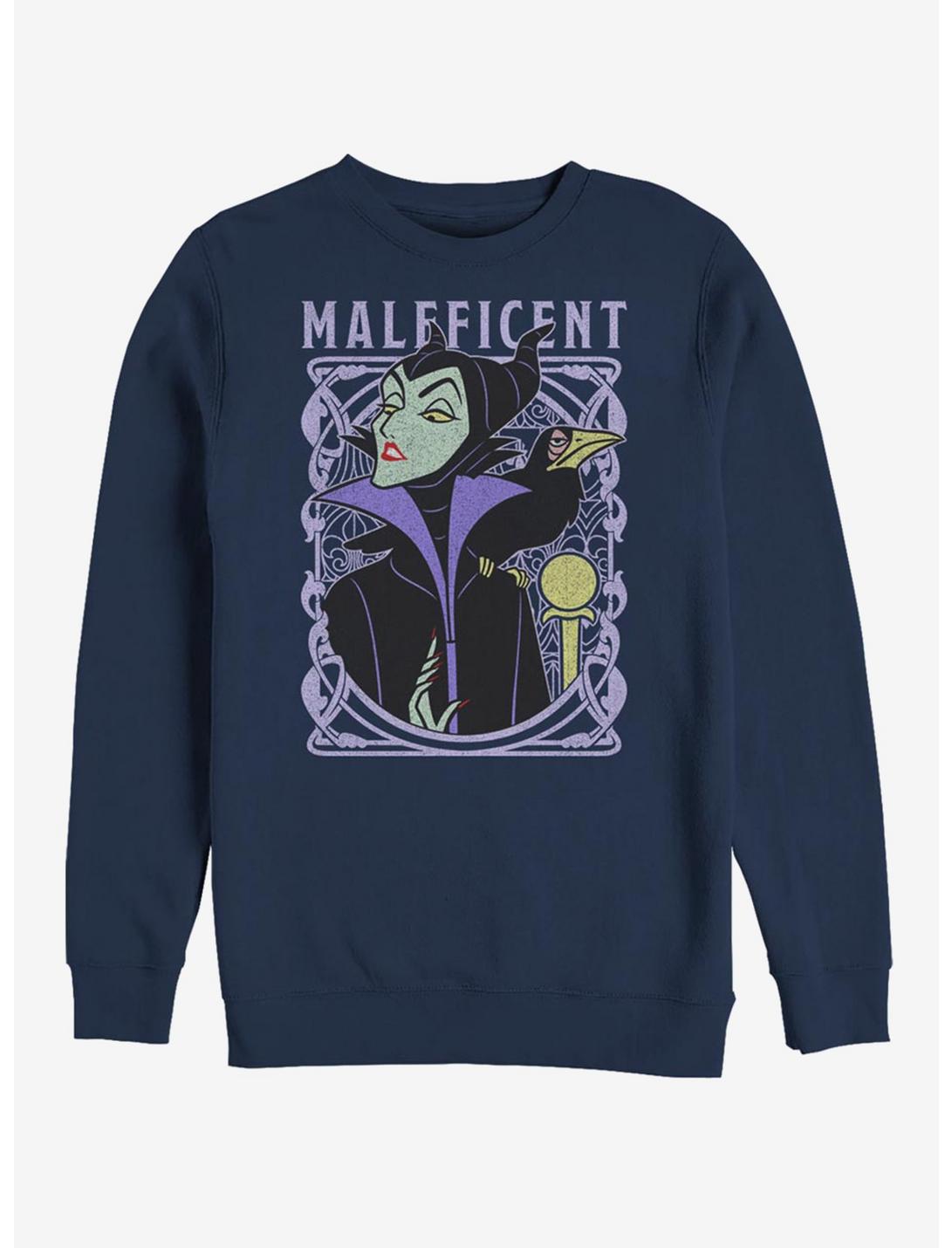 Disney Sleeping Beauty Maleficent Color Crew Sweatshirt, NAVY, hi-res