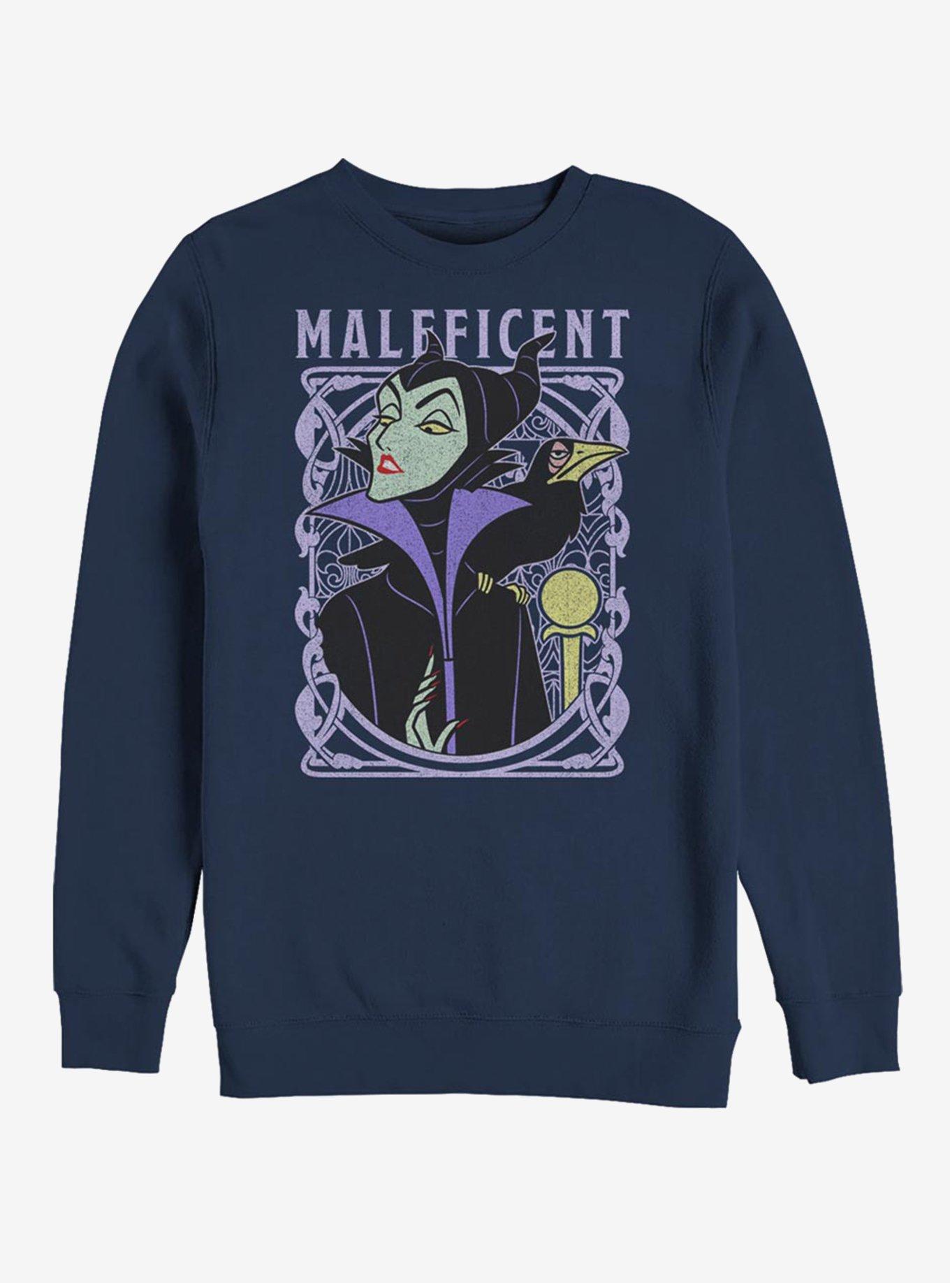 Disney Sleeping Beauty Maleficent Color Crew Sweatshirt, NAVY, hi-res