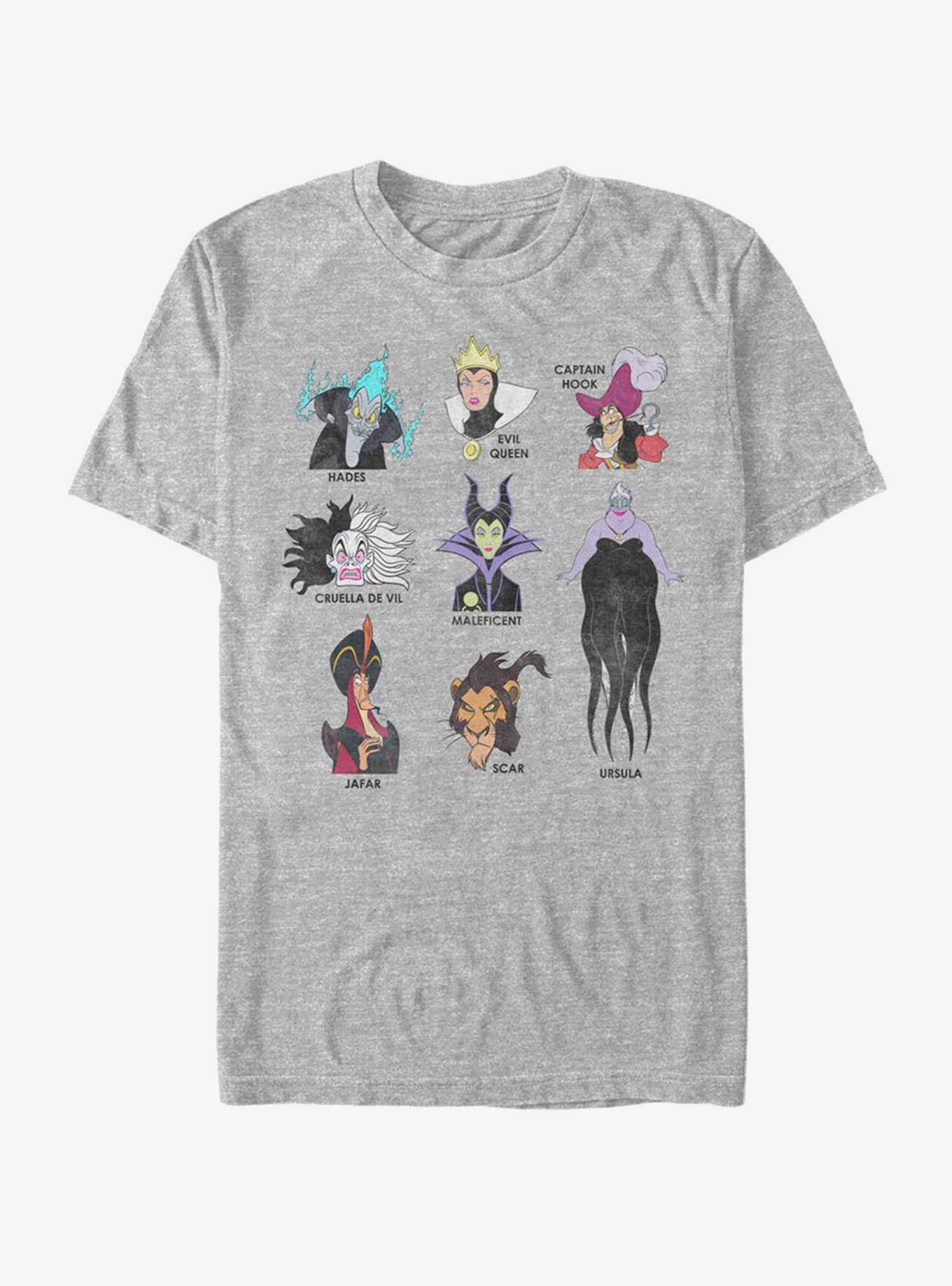 Disney Villains List T-Shirt, , hi-res