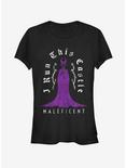 Disney Sleeping Beauty Maleficent Castle Girls T-Shirt, BLACK, hi-res