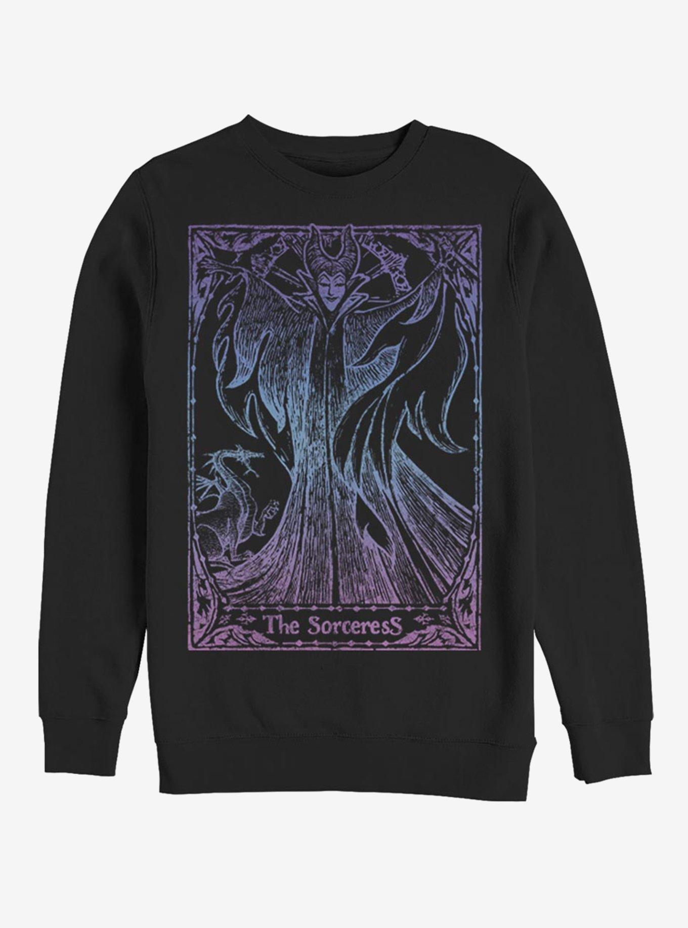 Disney Sleeping Beauty Sorceress Crew Sweatshirt, BLACK, hi-res