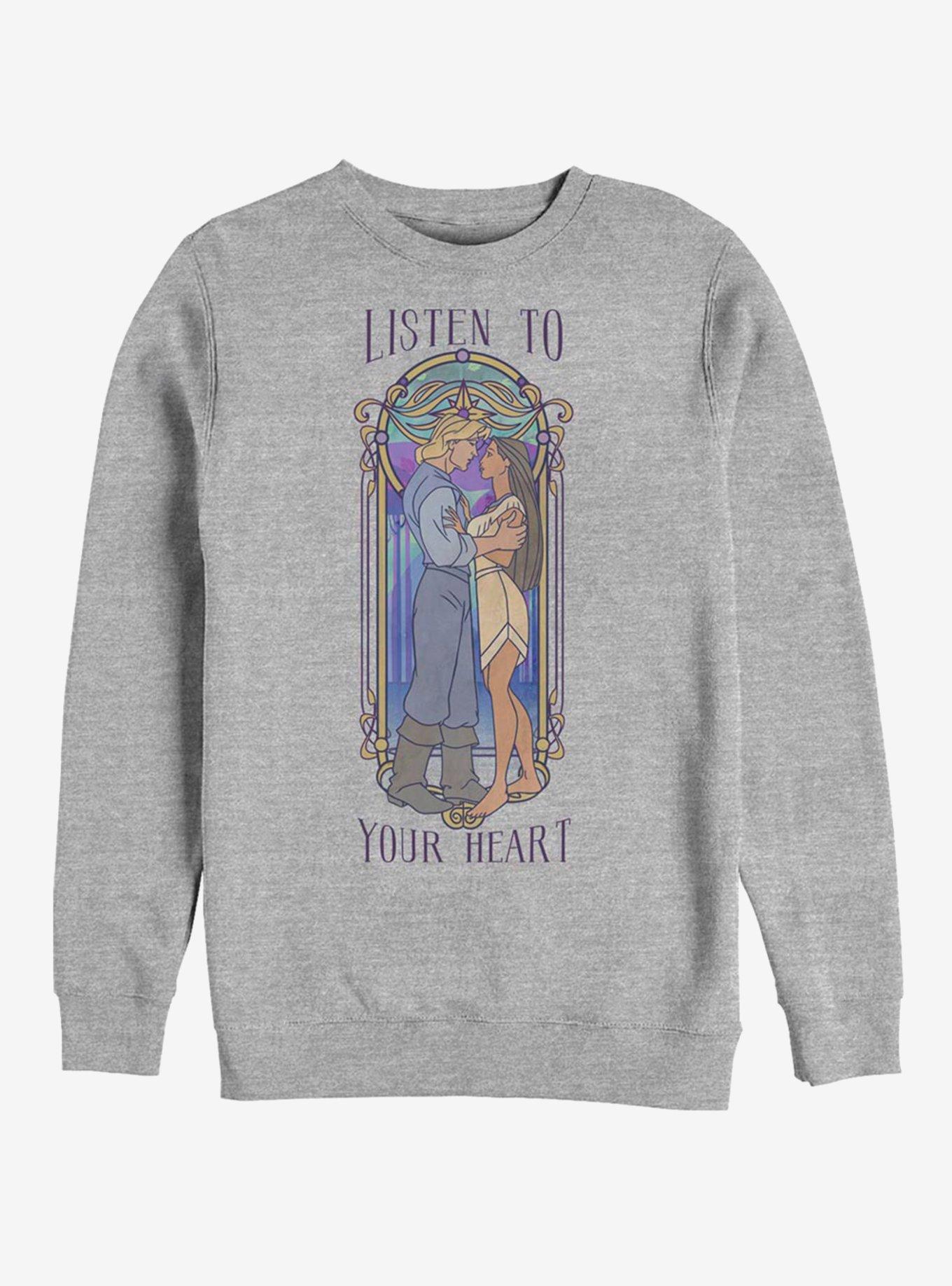 Disney Pocahontas Without Knowing You Crew Sweatshirt, ATH HTR, hi-res