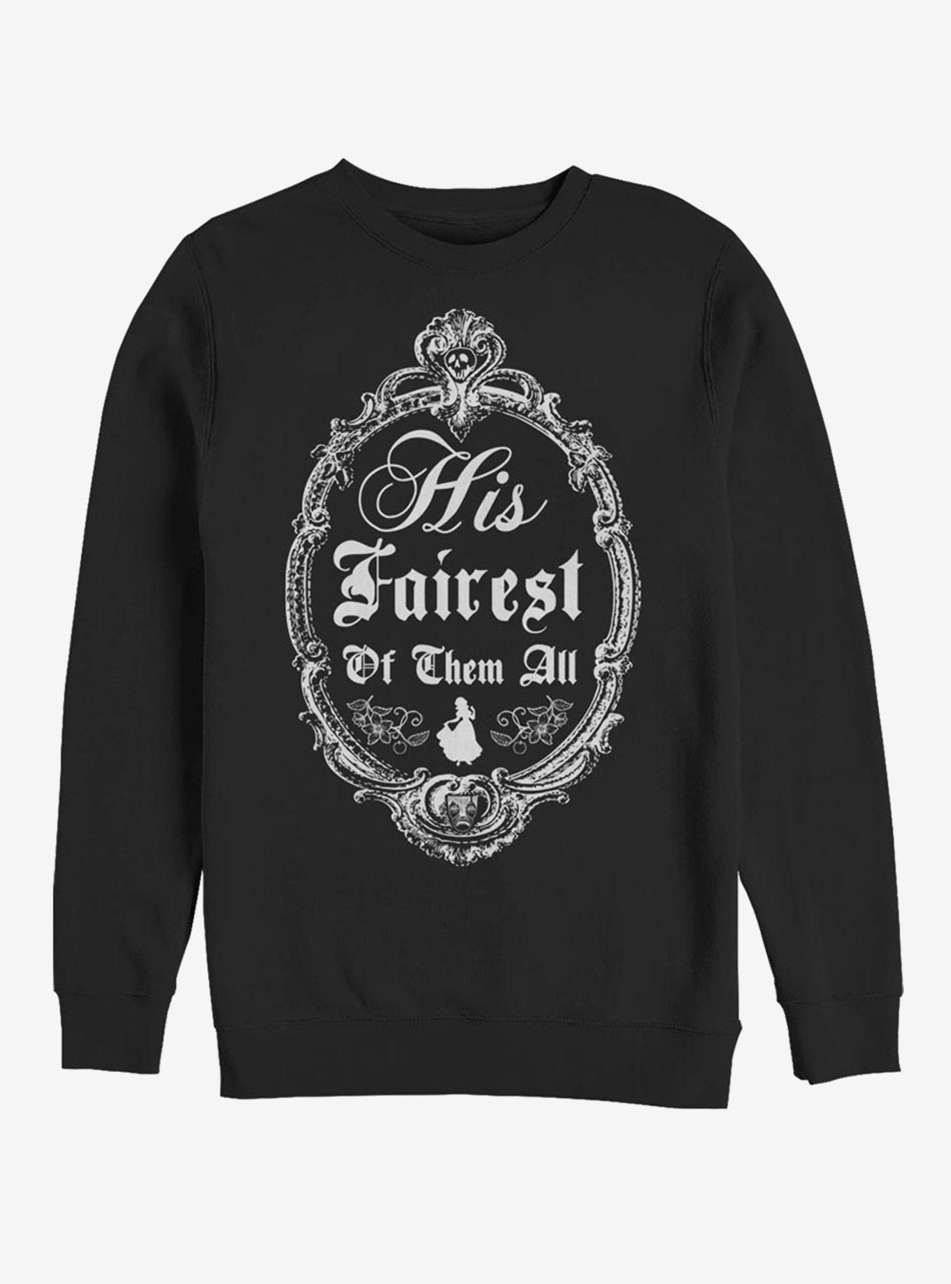 Disney Snow White His Fairest Crew Sweatshirt, BLACK, hi-res