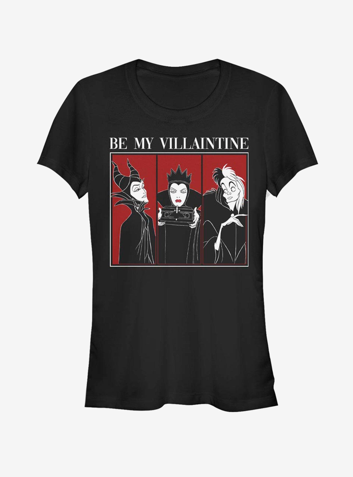 Disney Villains Be Mine Girls T-Shirt, BLACK, hi-res