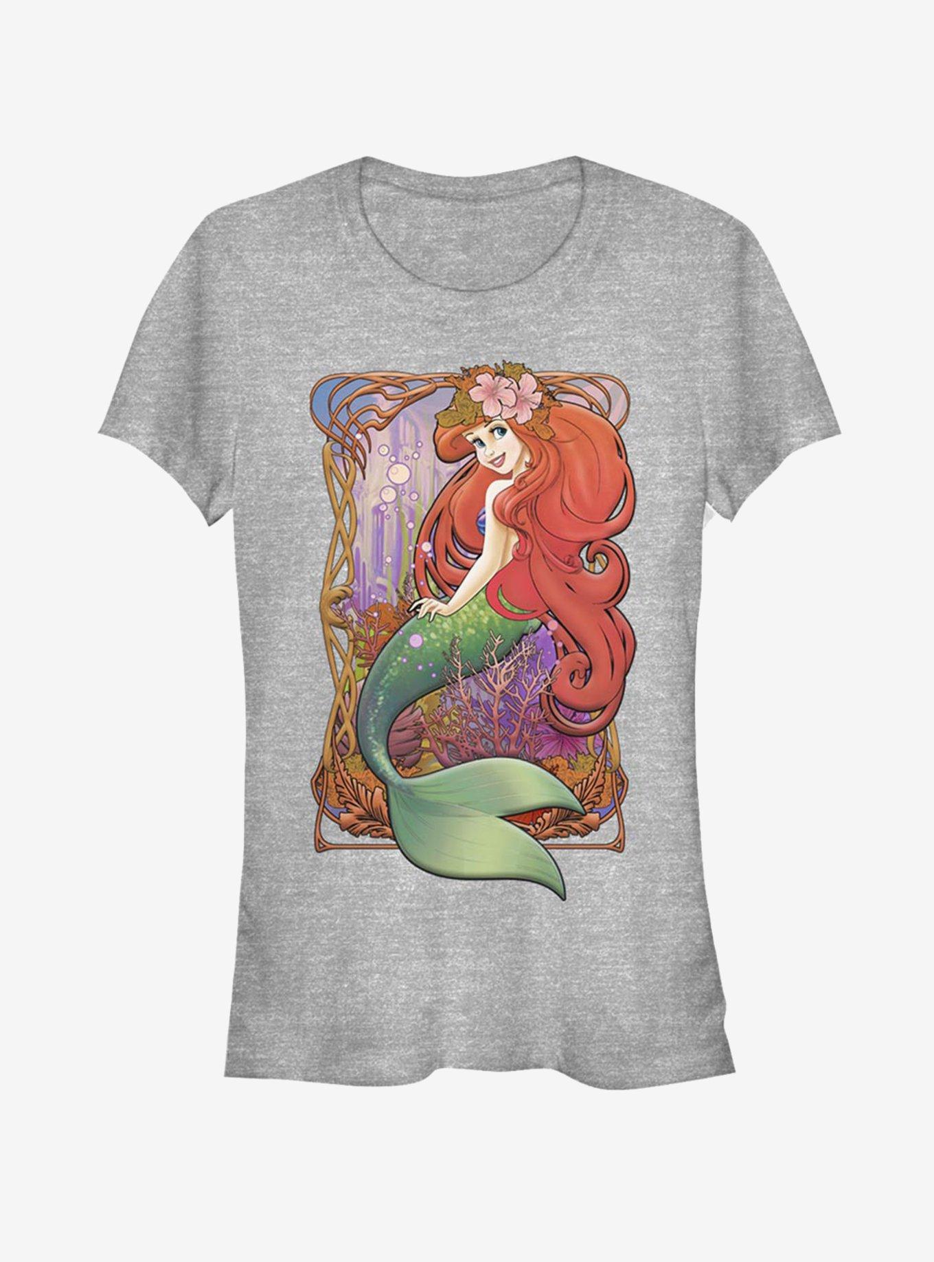 Disney The Little Mermaid Glamorous Ariel Girls T-Shirt - GREY | Hot Topic