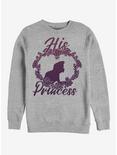 Disney The Little Mermaid His Princess Crew Sweatshirt, ATH HTR, hi-res