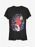 Disney The Little Mermaid Sea Plants Girls T-Shirt, BLACK, hi-res