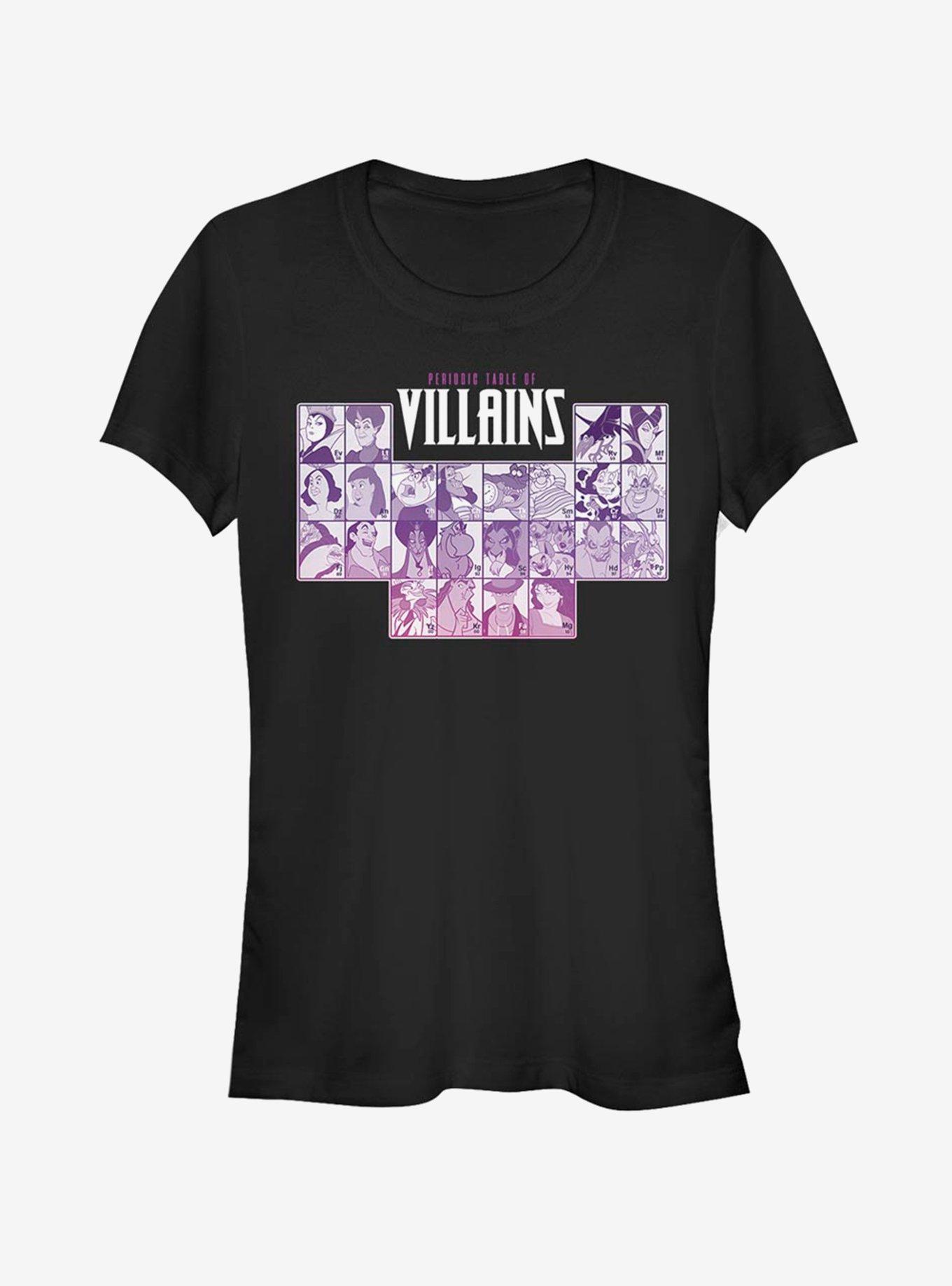 Disney Villains Periodic Villains Girls T-Shirt, BLACK, hi-res