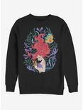 Disney The Little Mermaid Sea Plants Crew Sweatshirt, BLACK, hi-res