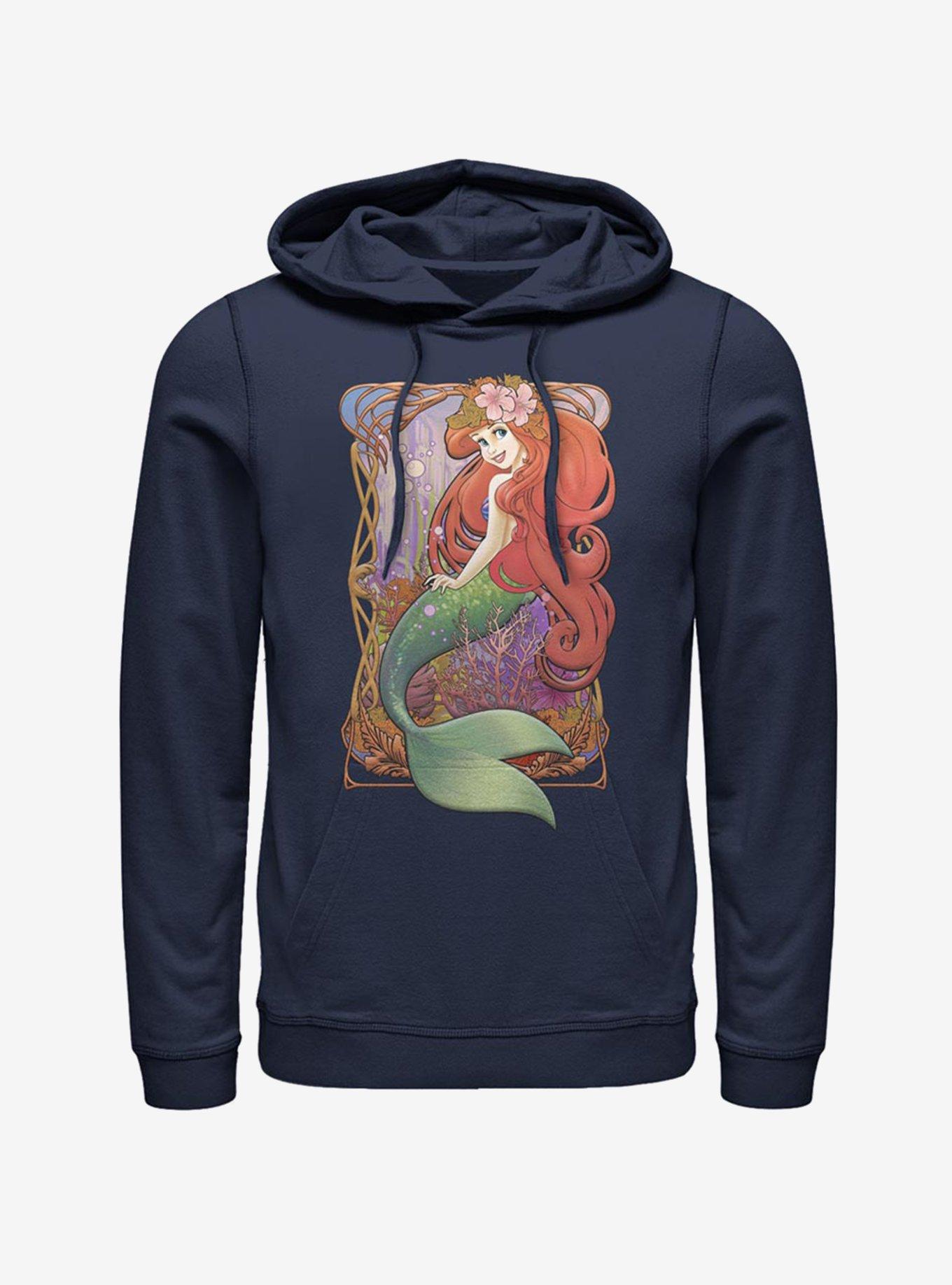 Disney The Little Mermaid Glamorous Ariel Hoodie, NAVY, hi-res