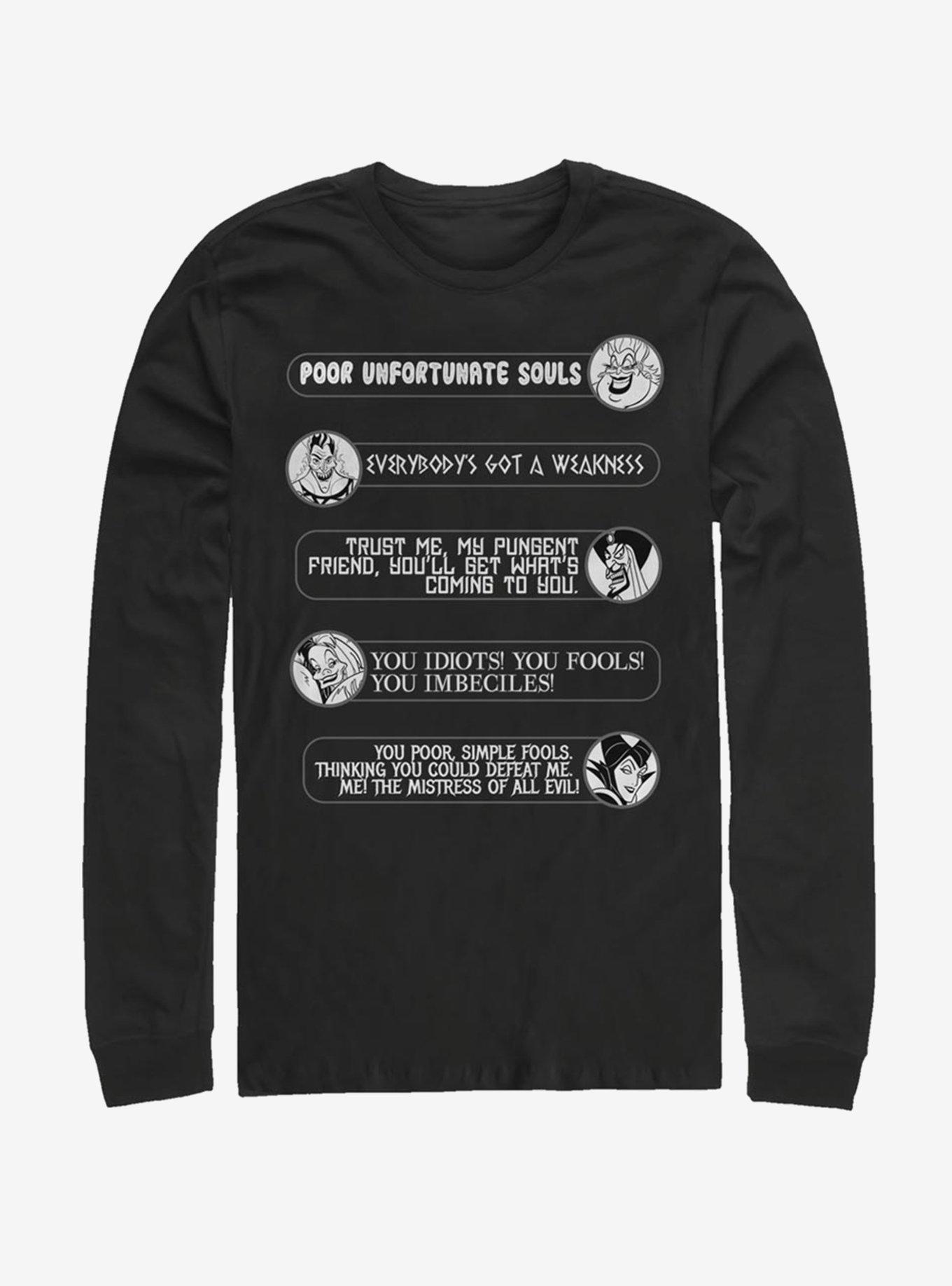 Disney Villains Villain Quotes Long-Sleeve T-Shirt, , hi-res