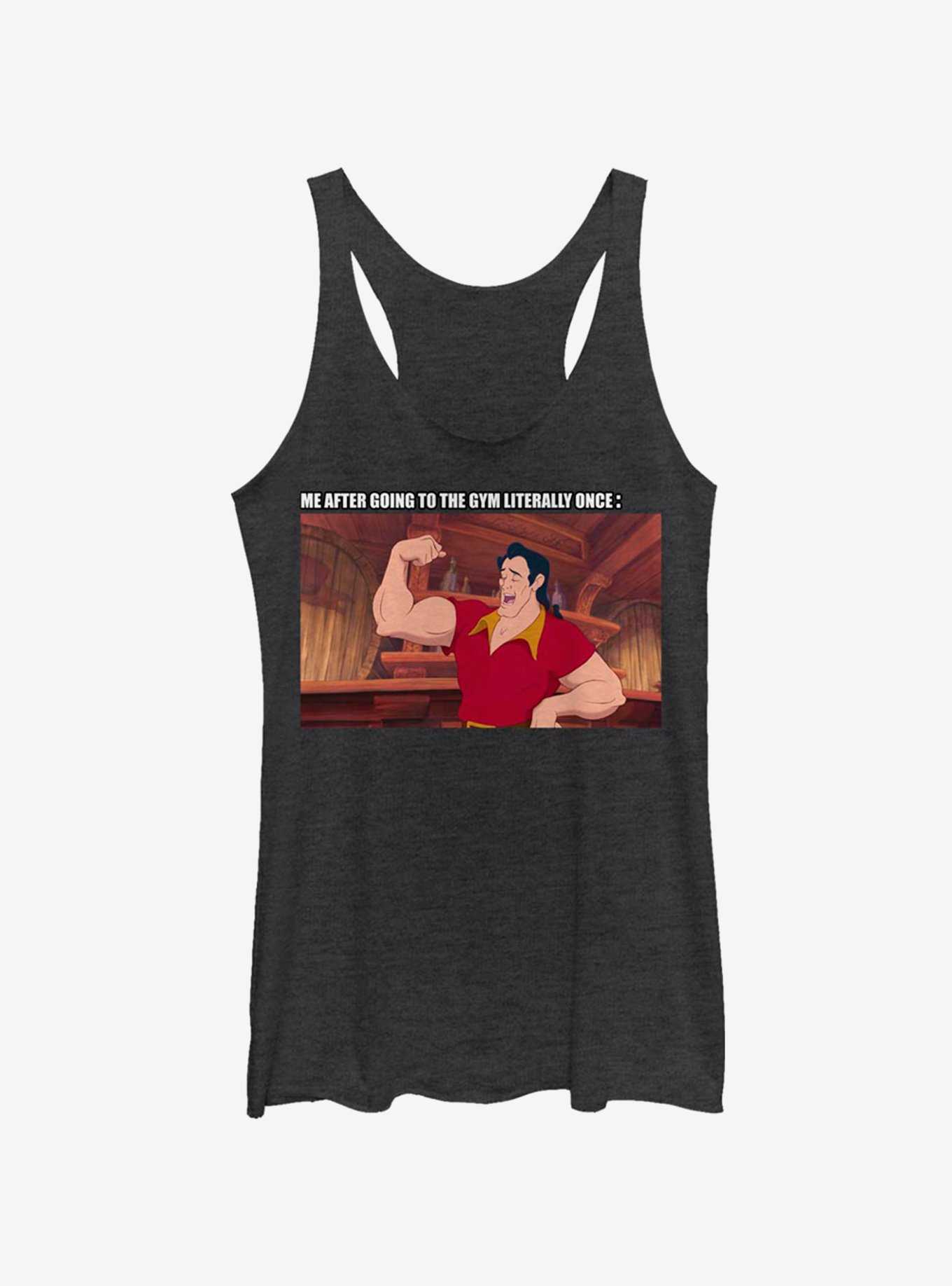 Disney Beauty And The Beast Gaston Gym Meme Girls Tank, , hi-res