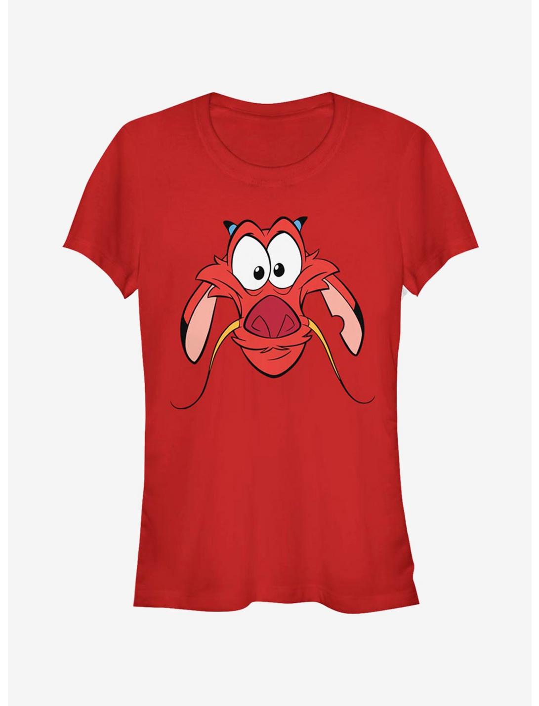 Disney Mulan Big Face Mushu Girls T-Shirt, RED, hi-res