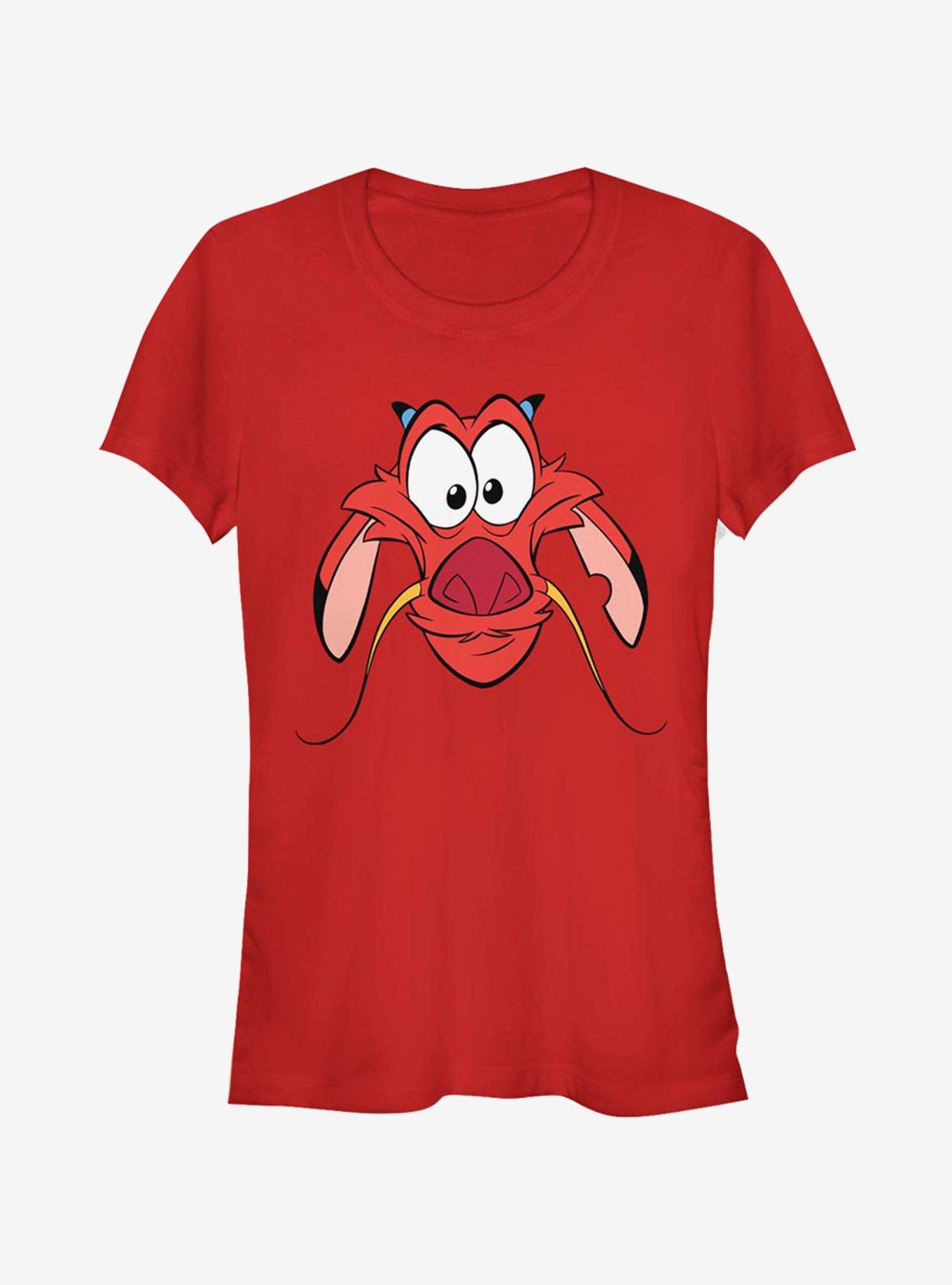 Disney Mulan Big Face Mushu Girls T-Shirt, RED, hi-res