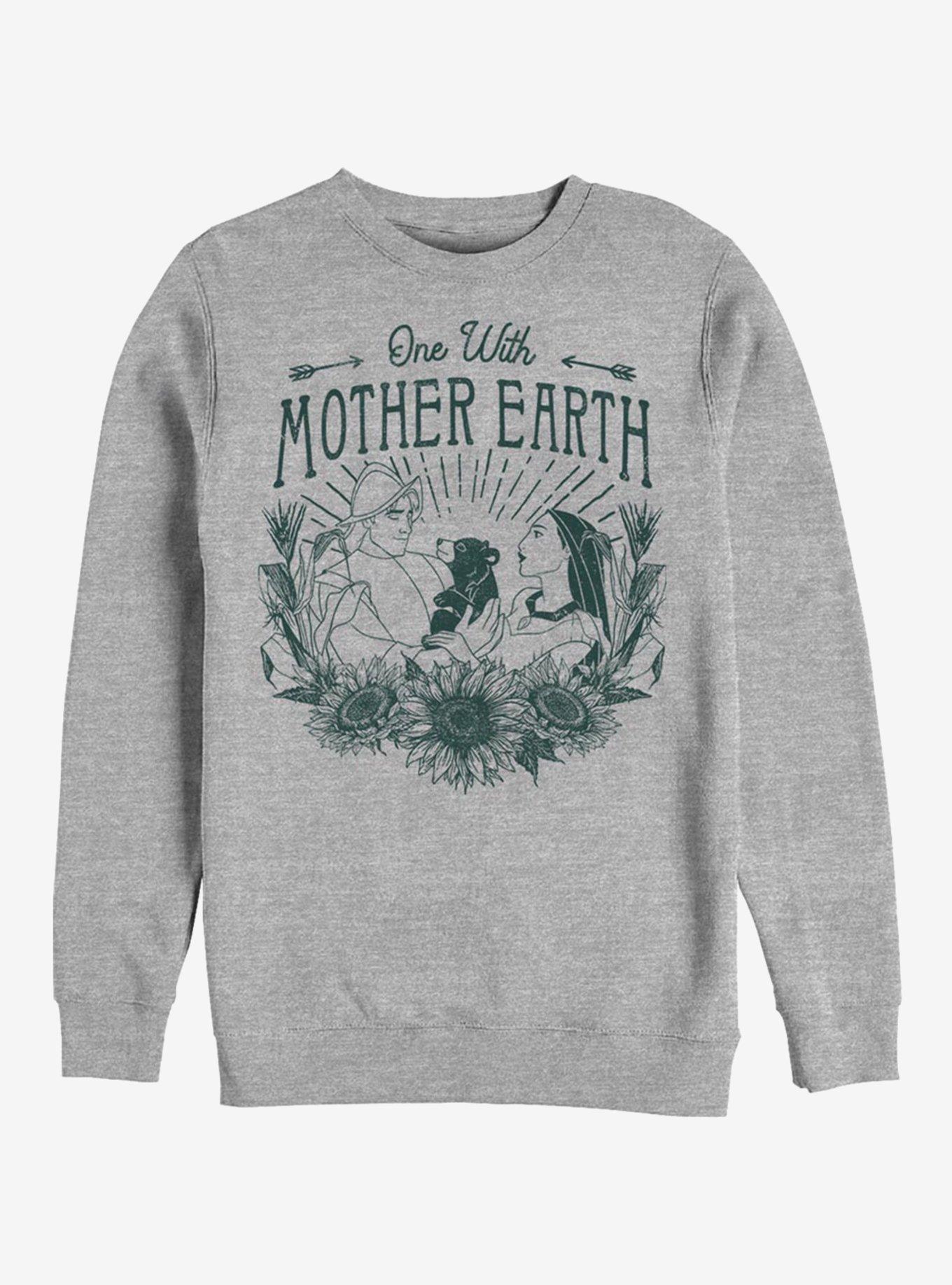 Disney Pocahontas Respect Earth Crew Sweatshirt, ATH HTR, hi-res