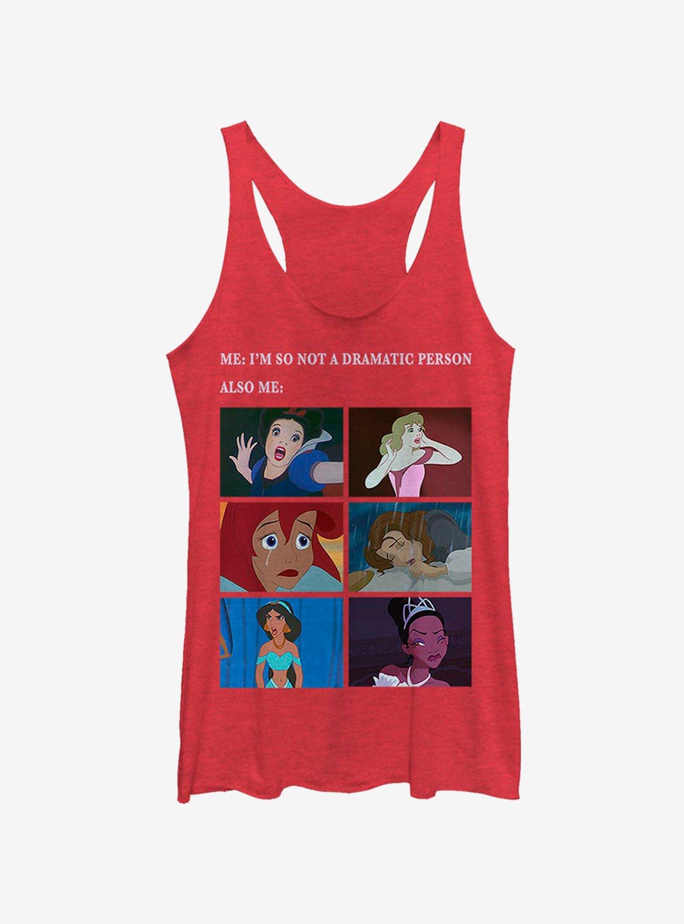 Disney Princess Drama Meme Girls Tank, RED HTR, hi-res