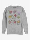 Disney Princess Princess Flowers Crew Sweatshirt, ATH HTR, hi-res