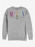 Disney Mulan Colorful Title Crew Sweatshirt, ATH HTR, hi-res