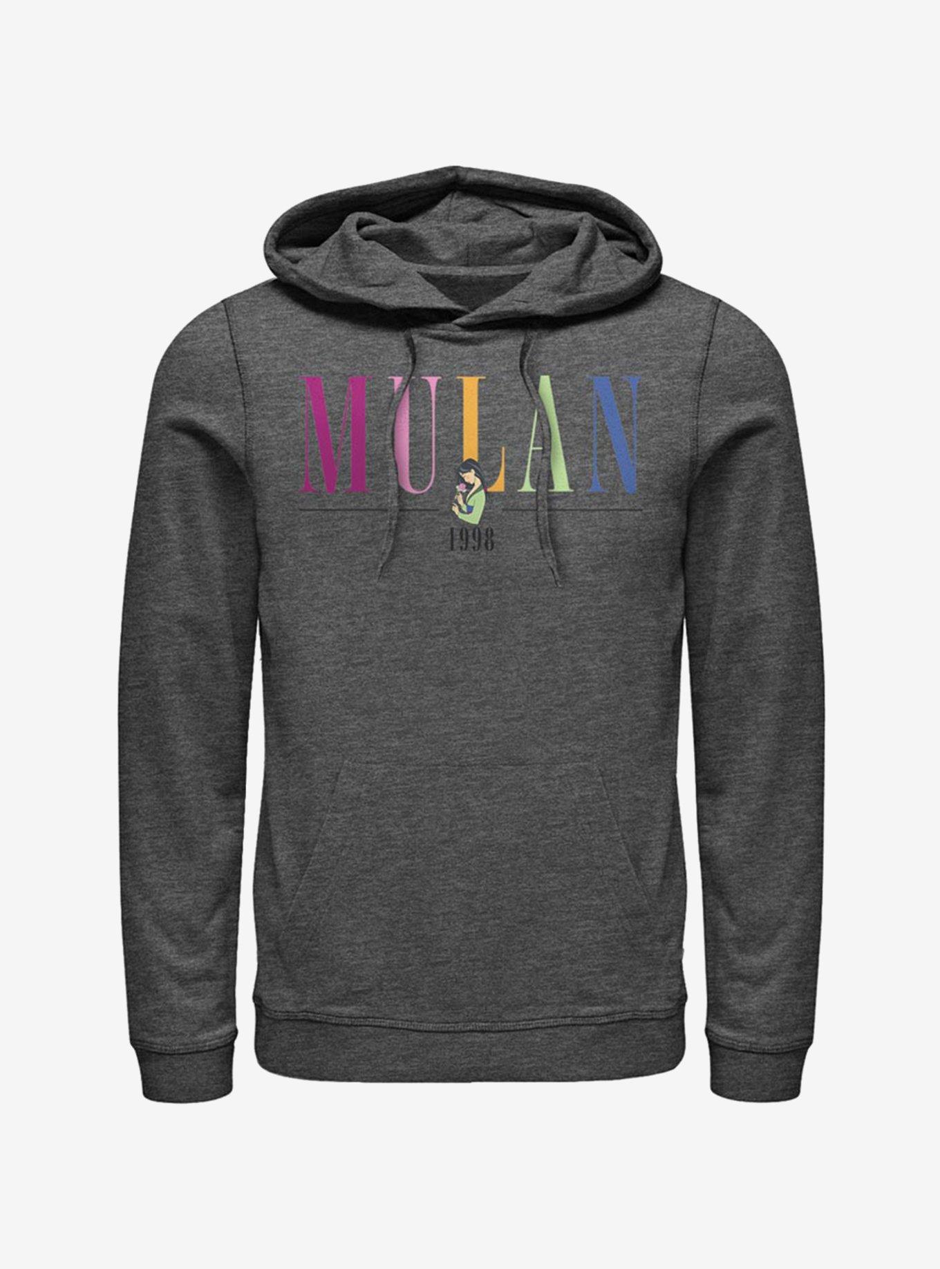 Disney Mulan Colorful Title Hoodie, CHAR HTR, hi-res