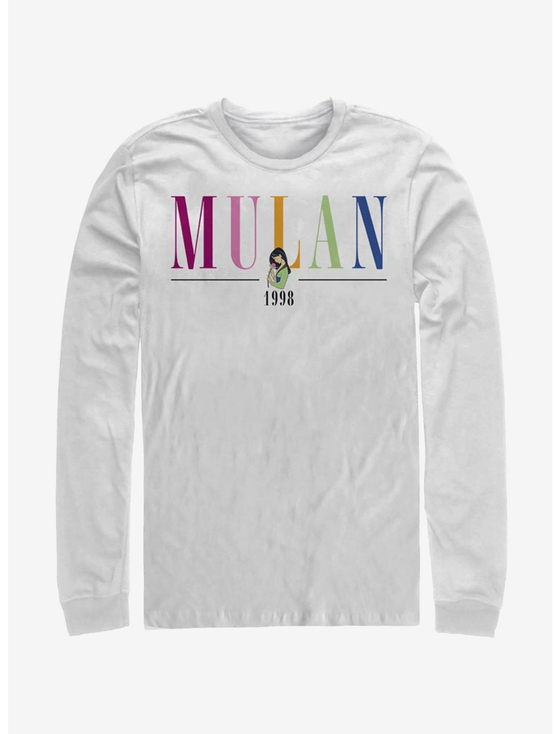 Disney Mulan Colorful Title Long-Sleeve T-Shirt, WHITE, hi-res