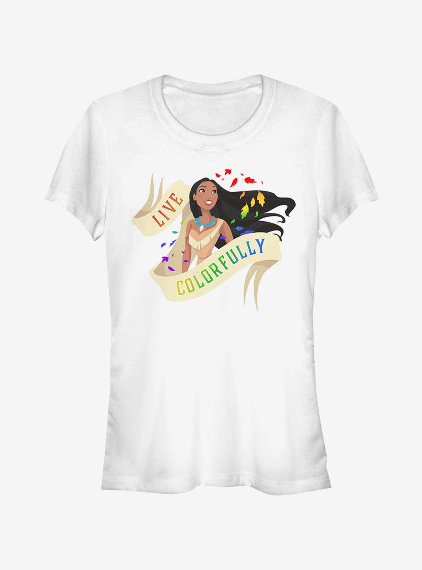 Disney Pocahontas Live Colorfully Girls T-Shirt, WHITE, hi-res