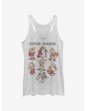 Disney Snow White Dwarf Grid Girls Tank, WHITE HTR, hi-res