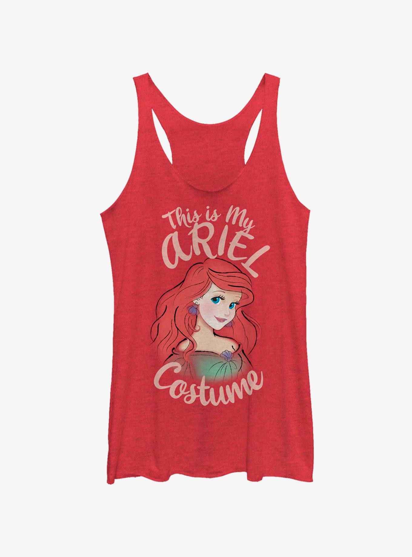 Disney The Little Mermaid Ariel Costume Girls Tank, RED HTR, hi-res