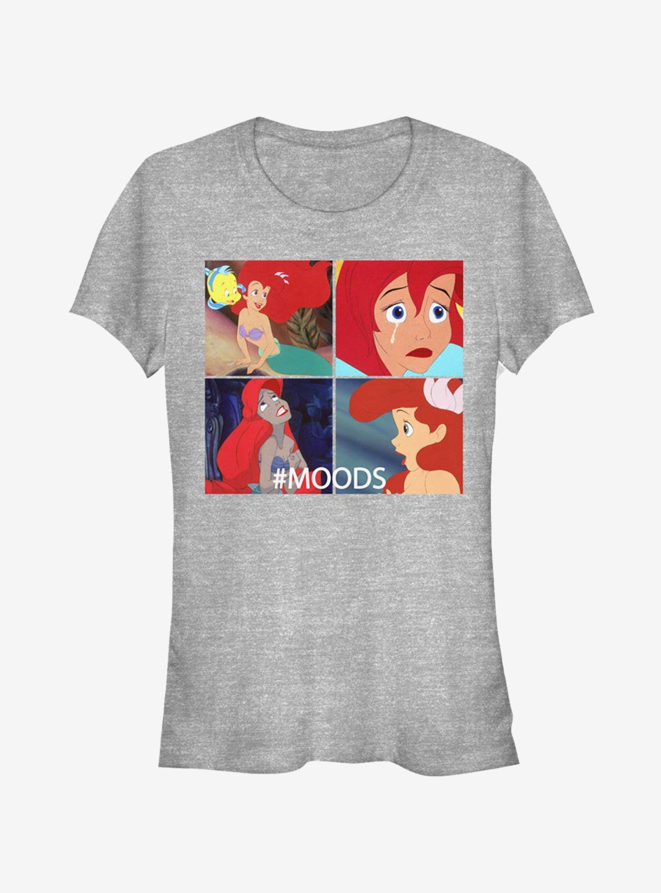 Disney The Little Mermaid Ariel Moods Girls T-Shirt, ATH HTR, hi-res