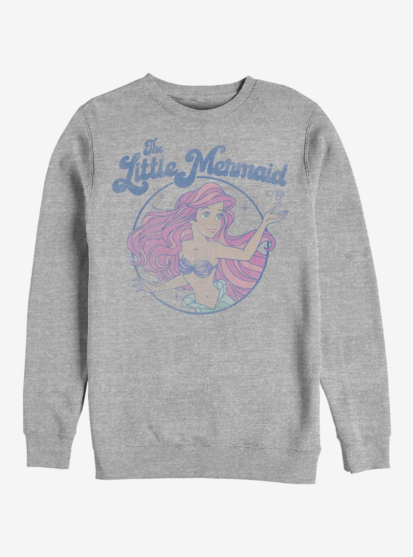 Disney The Little Mermaid Faded Ariel Crew Sweatshirt, , hi-res