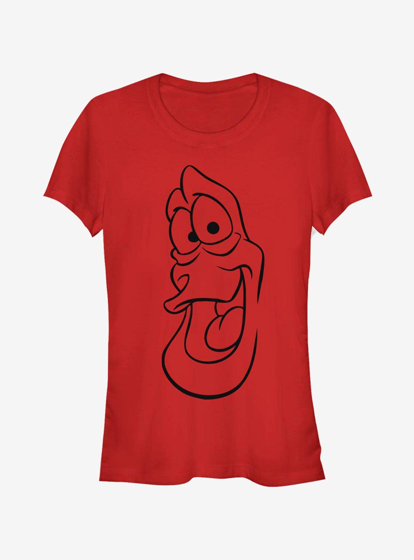 Disney The Little Mermaid Sebastian Big Face Girls T-Shirt, RED, hi-res
