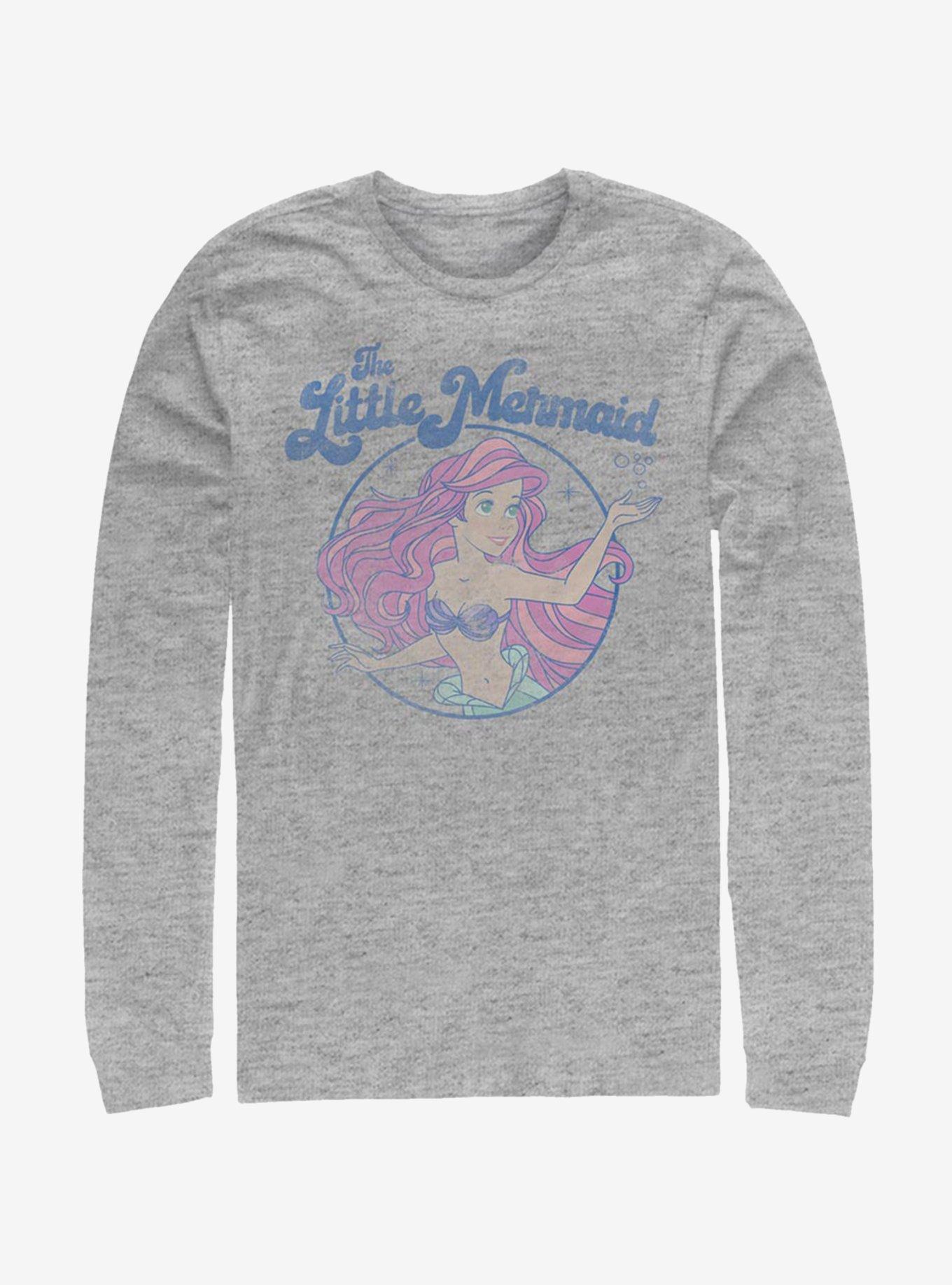 Disney The Little Mermaid Faded Ariel Long-Sleeve T-Shirt, ATH HTR, hi-res