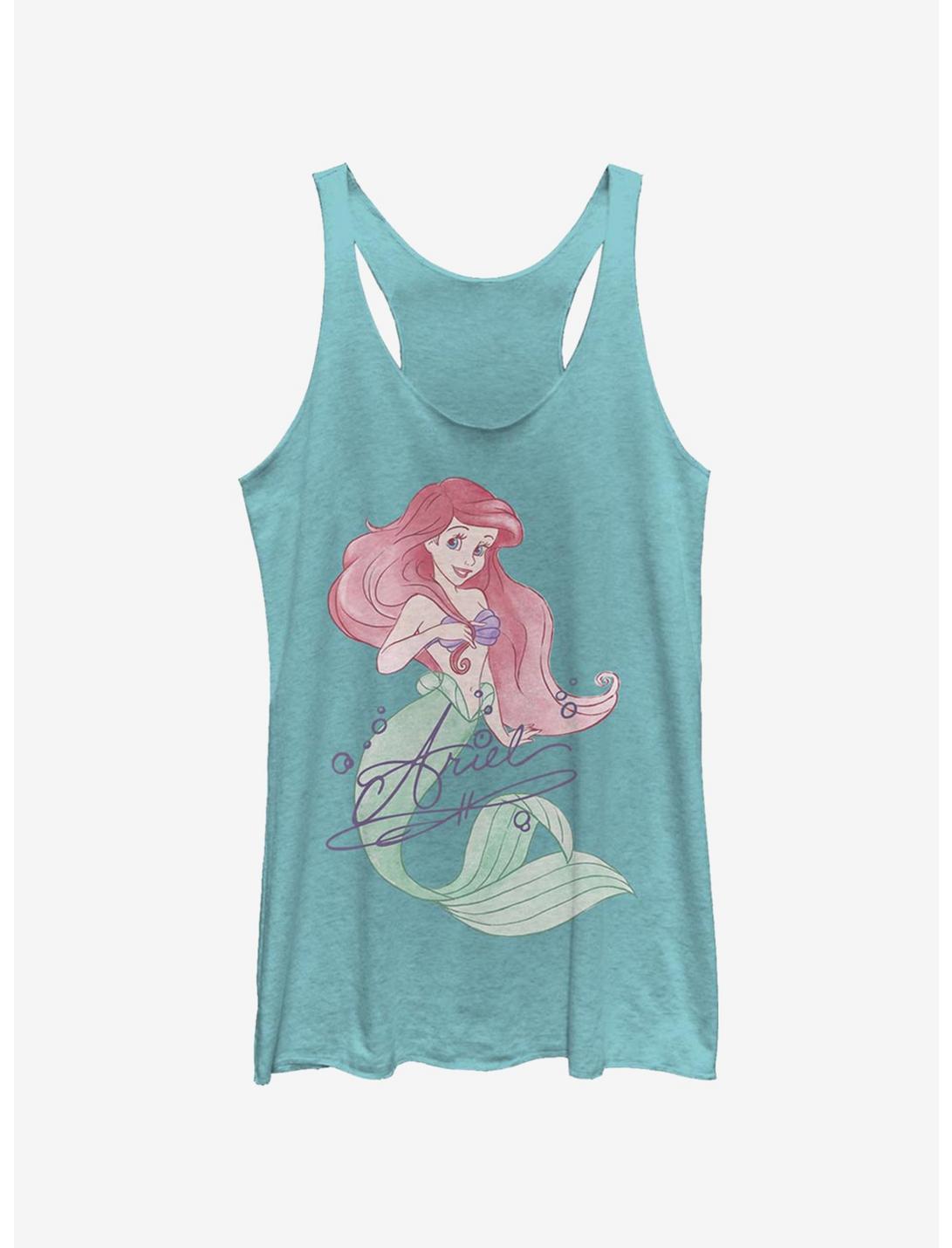 Disney The Little Mermaid Signed Ariel Girls Tank, TAHI BLUE, hi-res