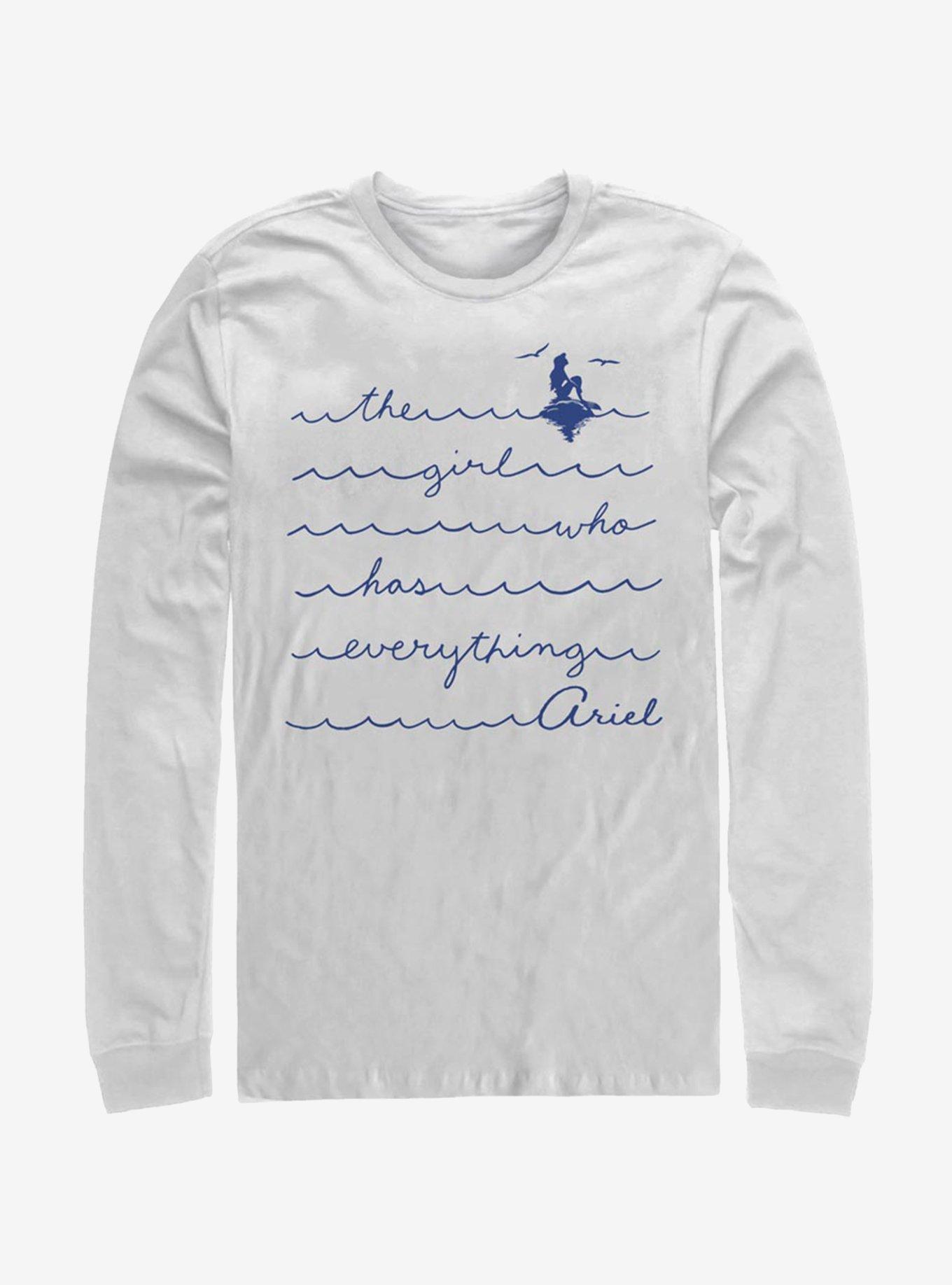 Disney The Little Mermaid The Girl Who Long-Sleeve T-Shirt, WHITE, hi-res