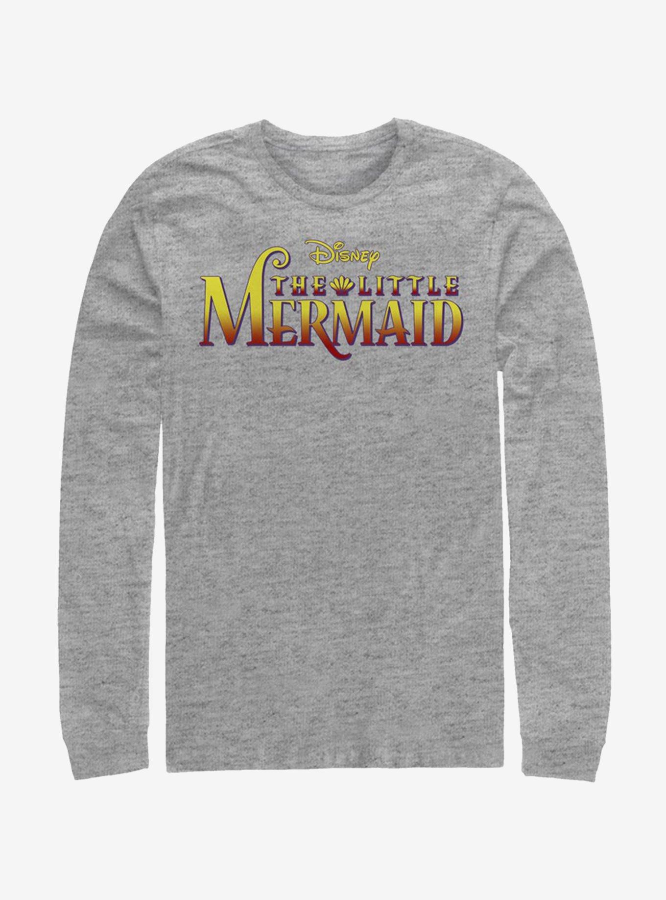 Disney The Little Mermaid Logo Long-Sleeve T-Shirt, ATH HTR, hi-res