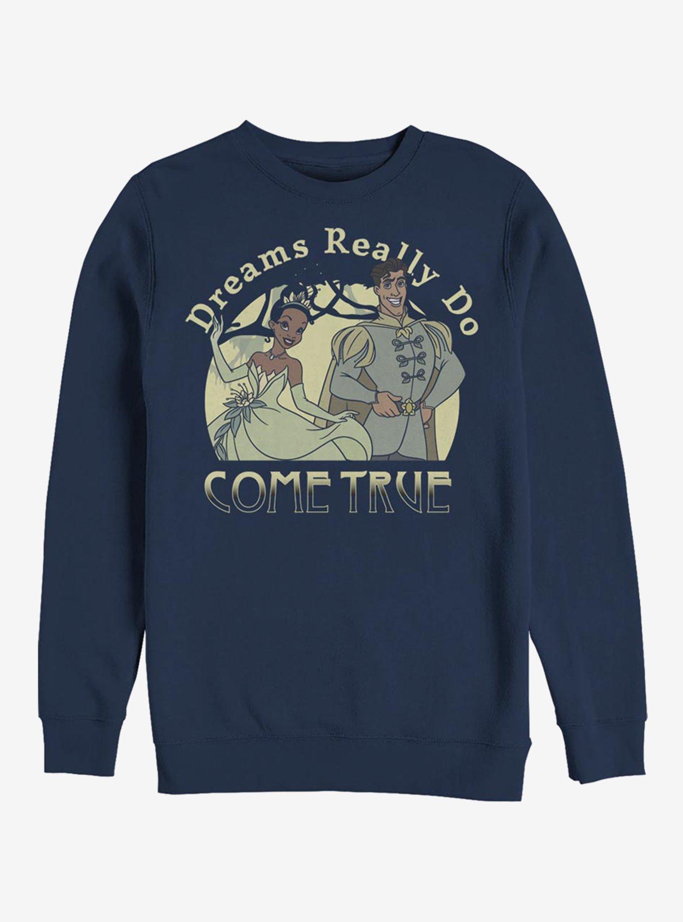 Disney The Princess And The Frog Dreams Do Come True Crew Sweatshirt, NAVY, hi-res