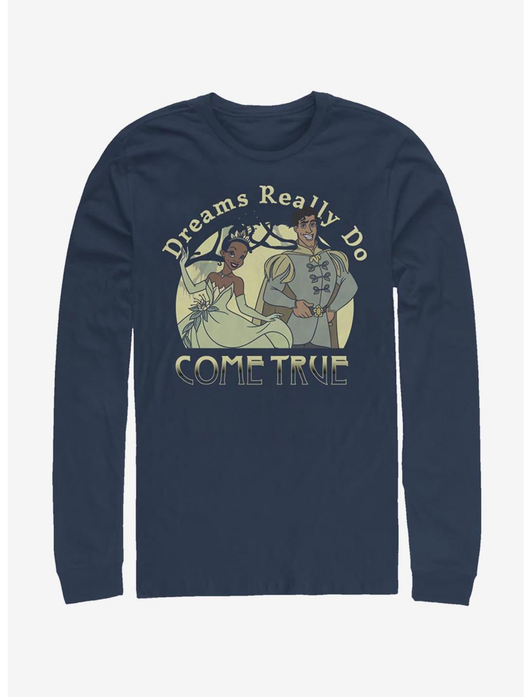 Disney The Princess And The Frog Dreams Do Come True Long-Sleeve T-Shirt, NAVY, hi-res