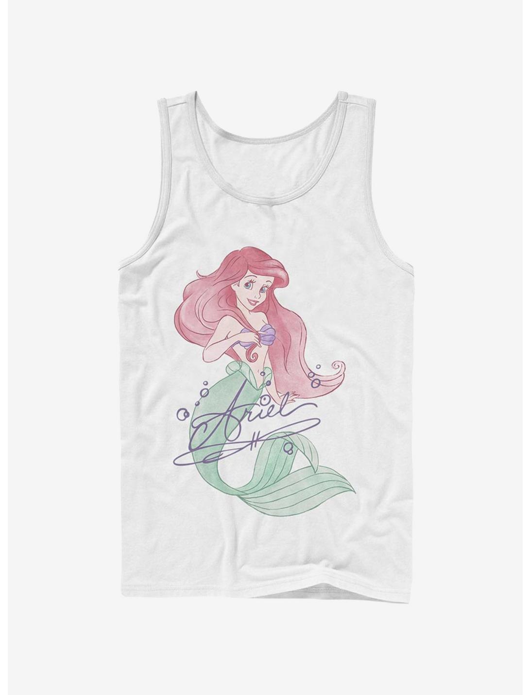 Disney The Little Mermaid Signed Ariel Tank, WHITE, hi-res