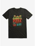 Teenage Mutant Ninja Turtles Michelangelo Pizza By The Slice T-Shirt, BLACK, hi-res