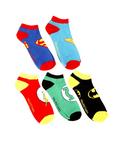 DC Comics Superhero No-Show Socks 5 Pair, , hi-res