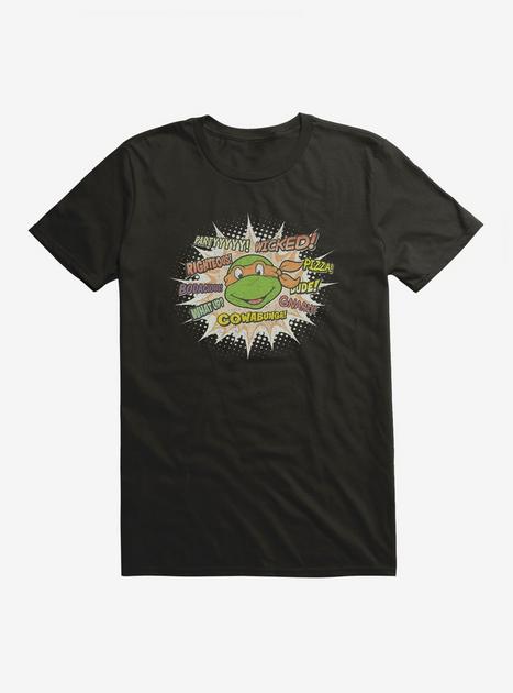 Teenage Mutant Ninja Turtles Michelangelo Catch Phrases T-Shirt | BoxLunch