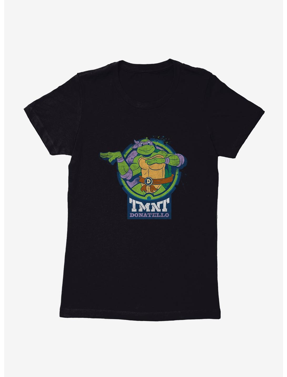 Teenage Mutant Ninja Turtles Donatello Badge Womens T-Shirt, BLACK, hi-res