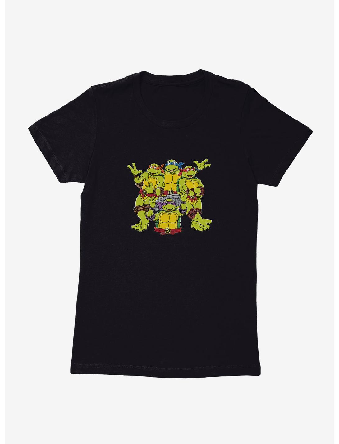 Teenage Mutant Ninja Turtles Meet The Gang Womens T-Shirt, BLACK, hi-res