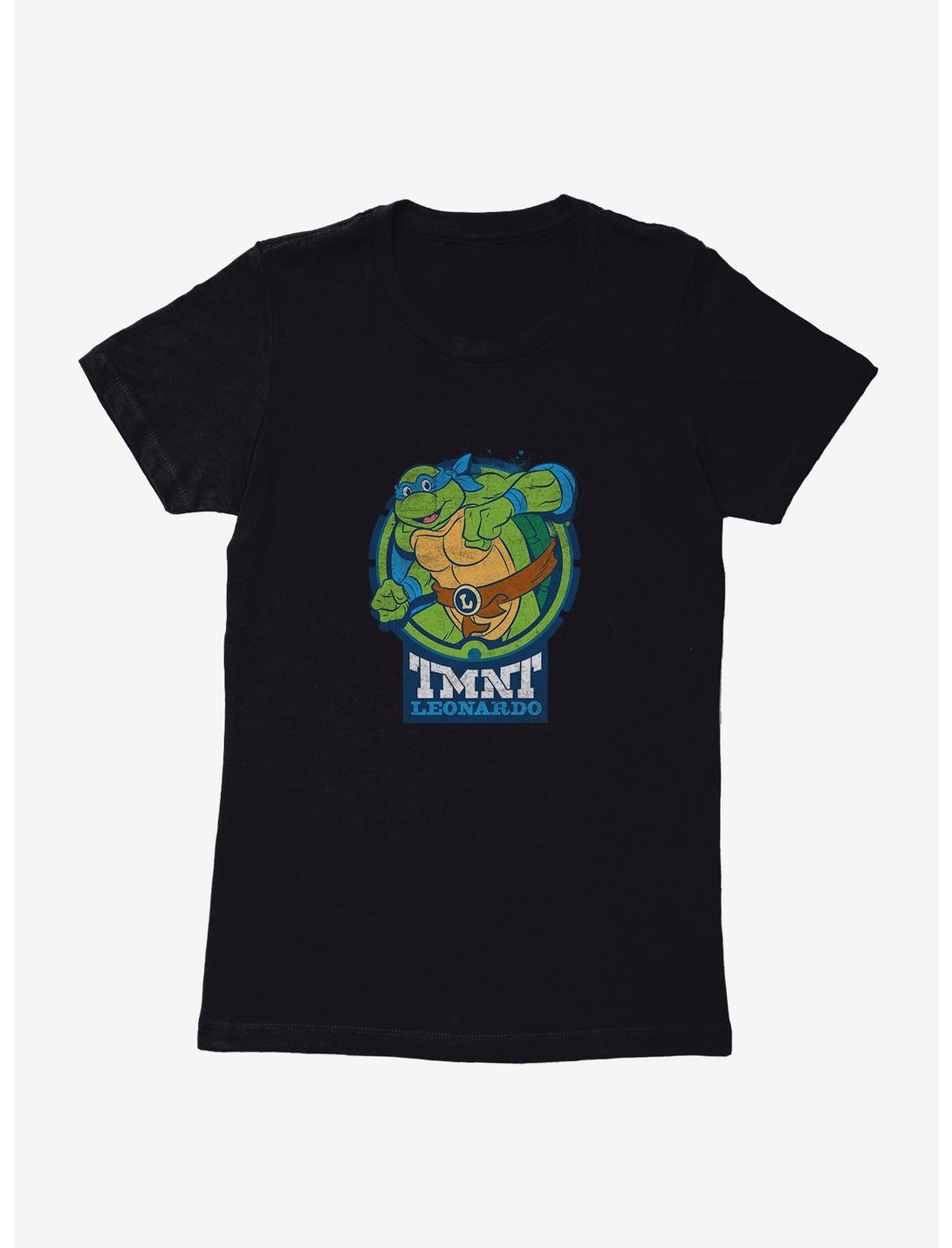 Teenage Mutant Ninja Turtles Leo Badge Womens T-Shirt, BLACK, hi-res